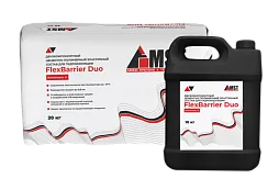 Двухкомпонентный цементно-полимерный эластичный состав для гидроизоляции FlexBarrier Duo