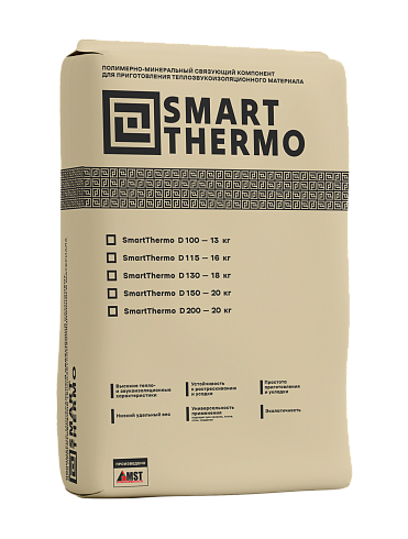 Полимерно-минеральный связующий компонент для приготовления теплозвукоизоляционного материала SmartThermo