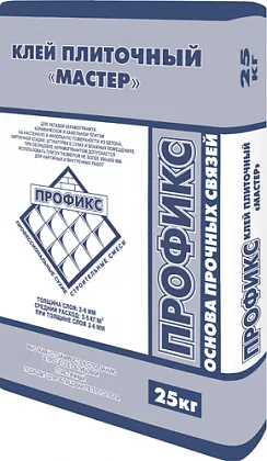 Клей плиточный «Мастер» для укладки керамической плитки